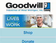 Tablet Screenshot of goodwillwm.org